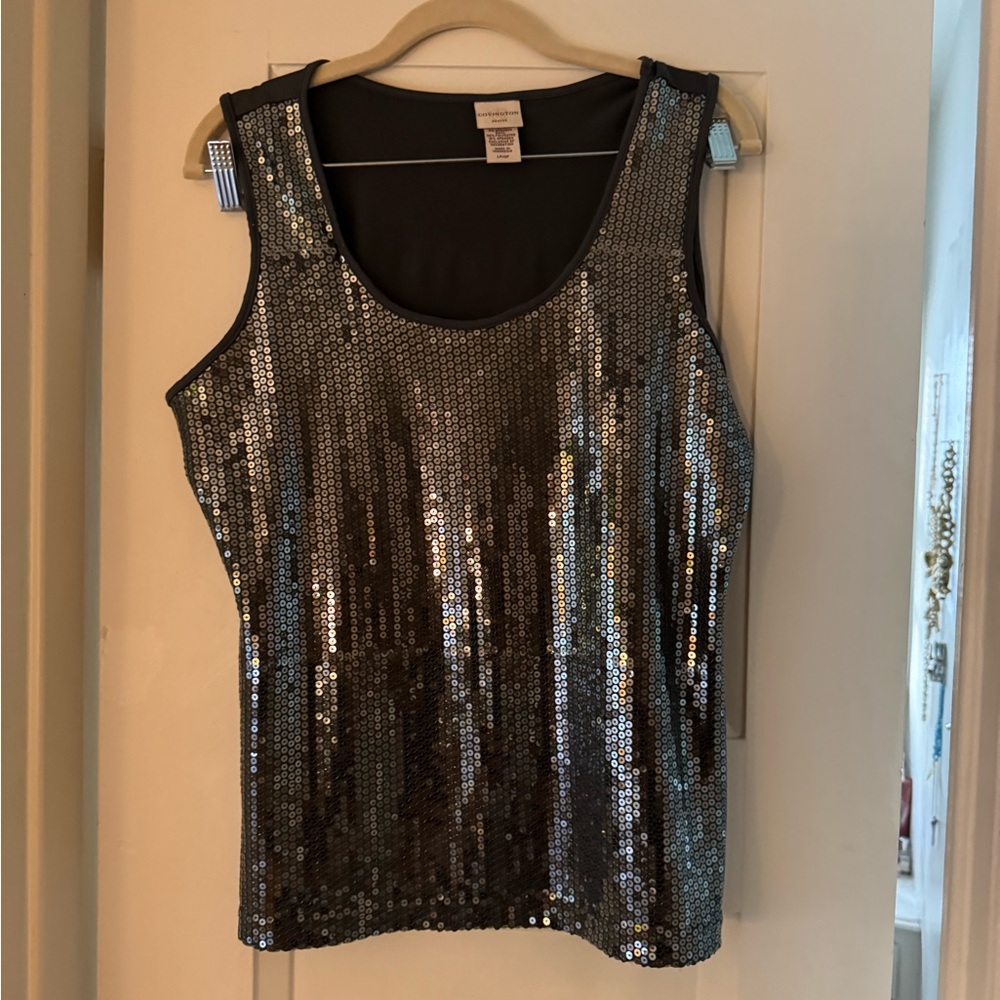 Grey Sequin Women's Top